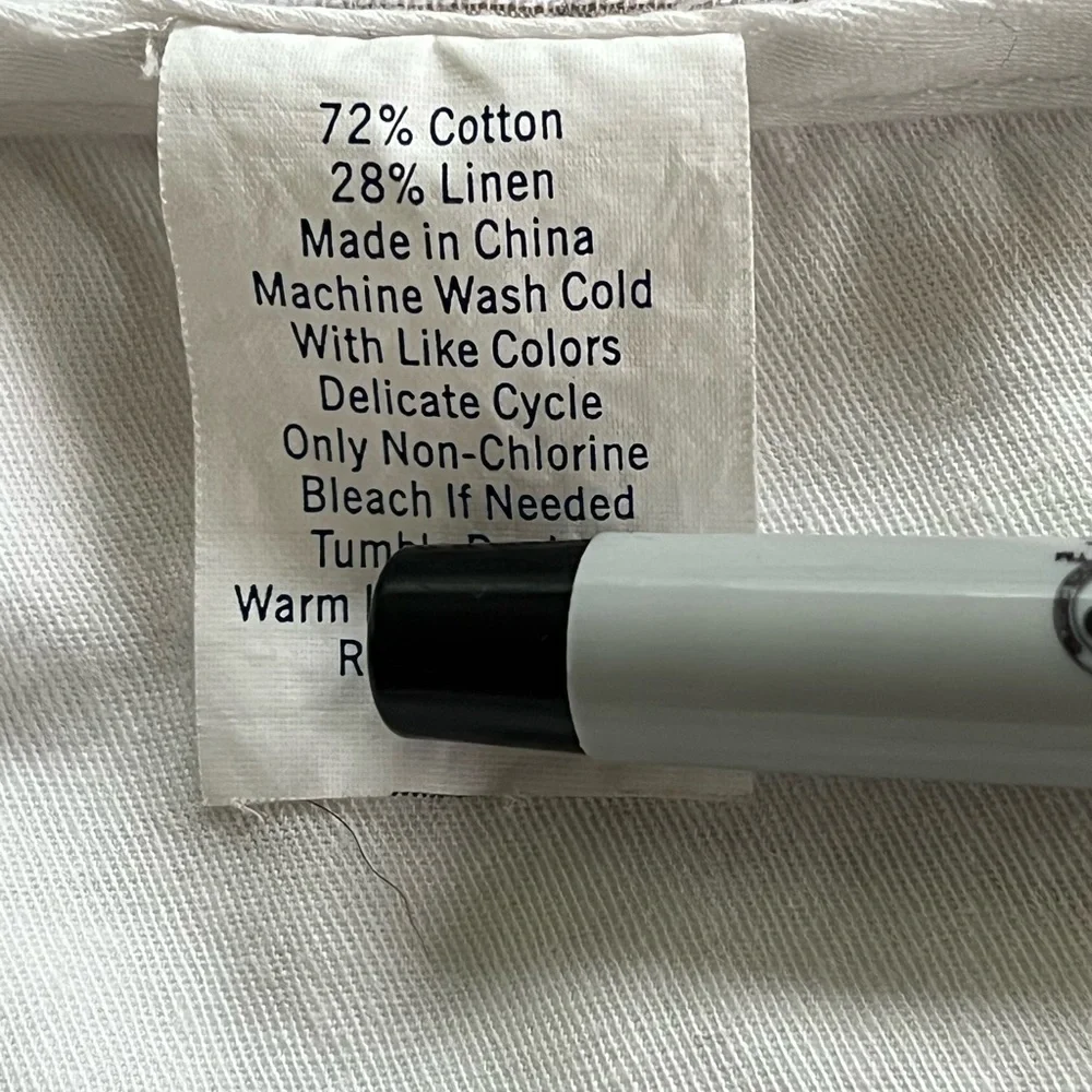 Vineyard Vines Linen Blend Club Shorts Brown White Striped Palm Trees Size 34 - Picture 6 of 10